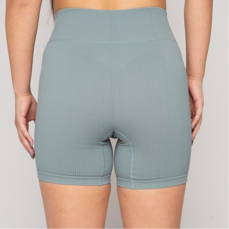 RIBBED HIGH RISE SHORTS