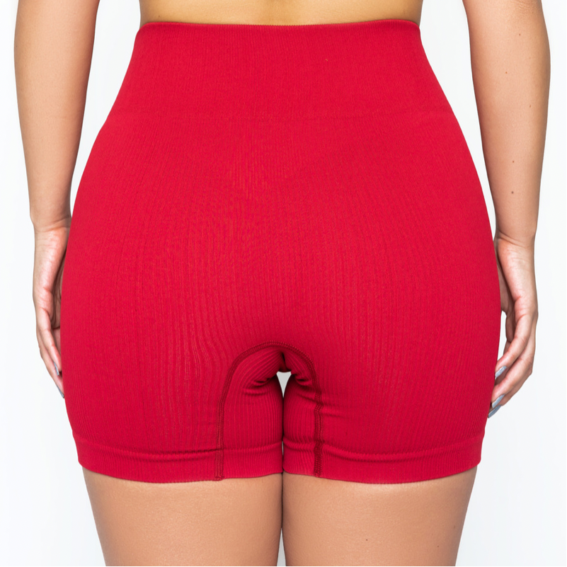 RIBBED HIGH RISE SHORTS