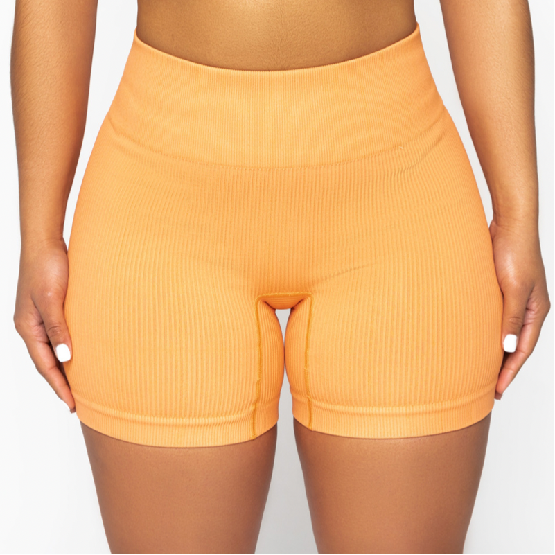 RIBBED HIGH RISE SHORTS