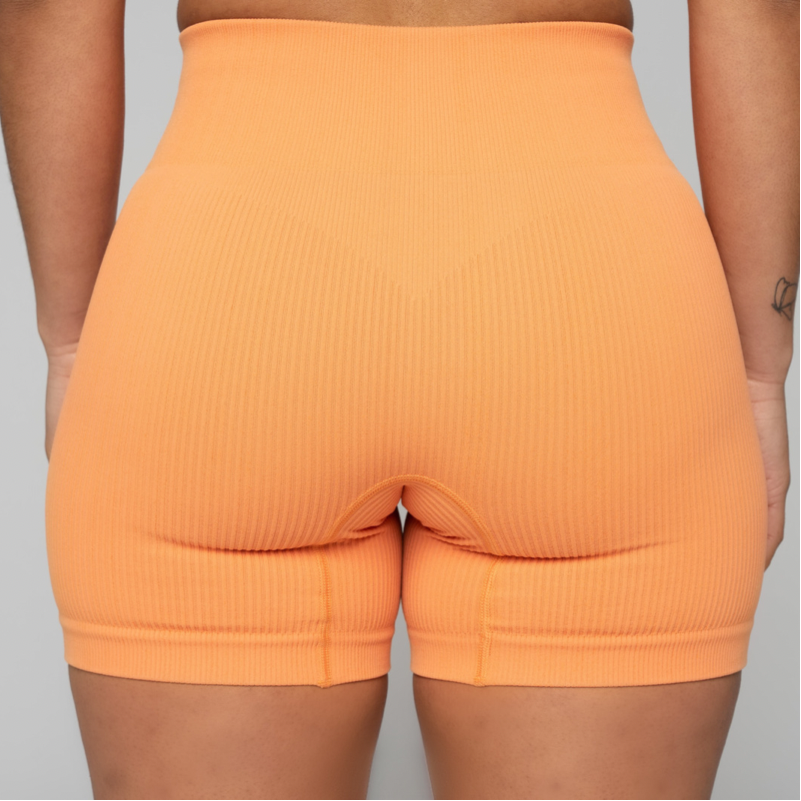 RIBBED HIGH RISE SHORTS